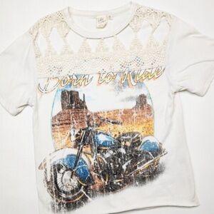 White crow born to ride motorcycle 🏍 shirt S
